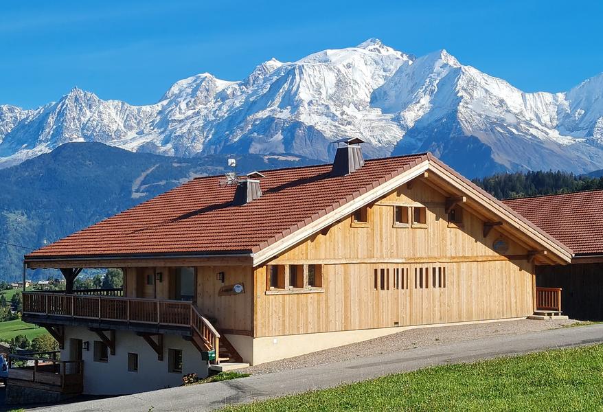 Vue Mont Blanc avec chalet