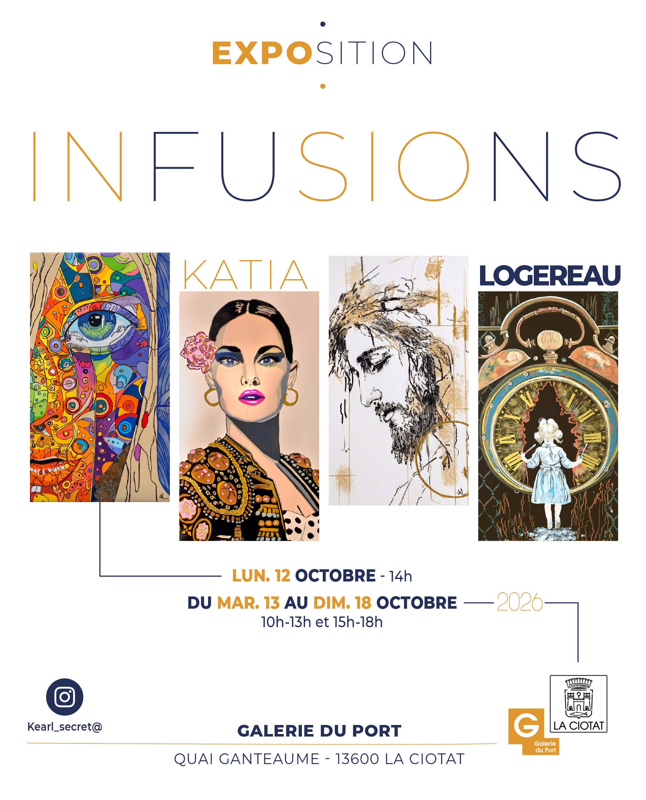 Exposition de peintures Infusions de Katia Logereau