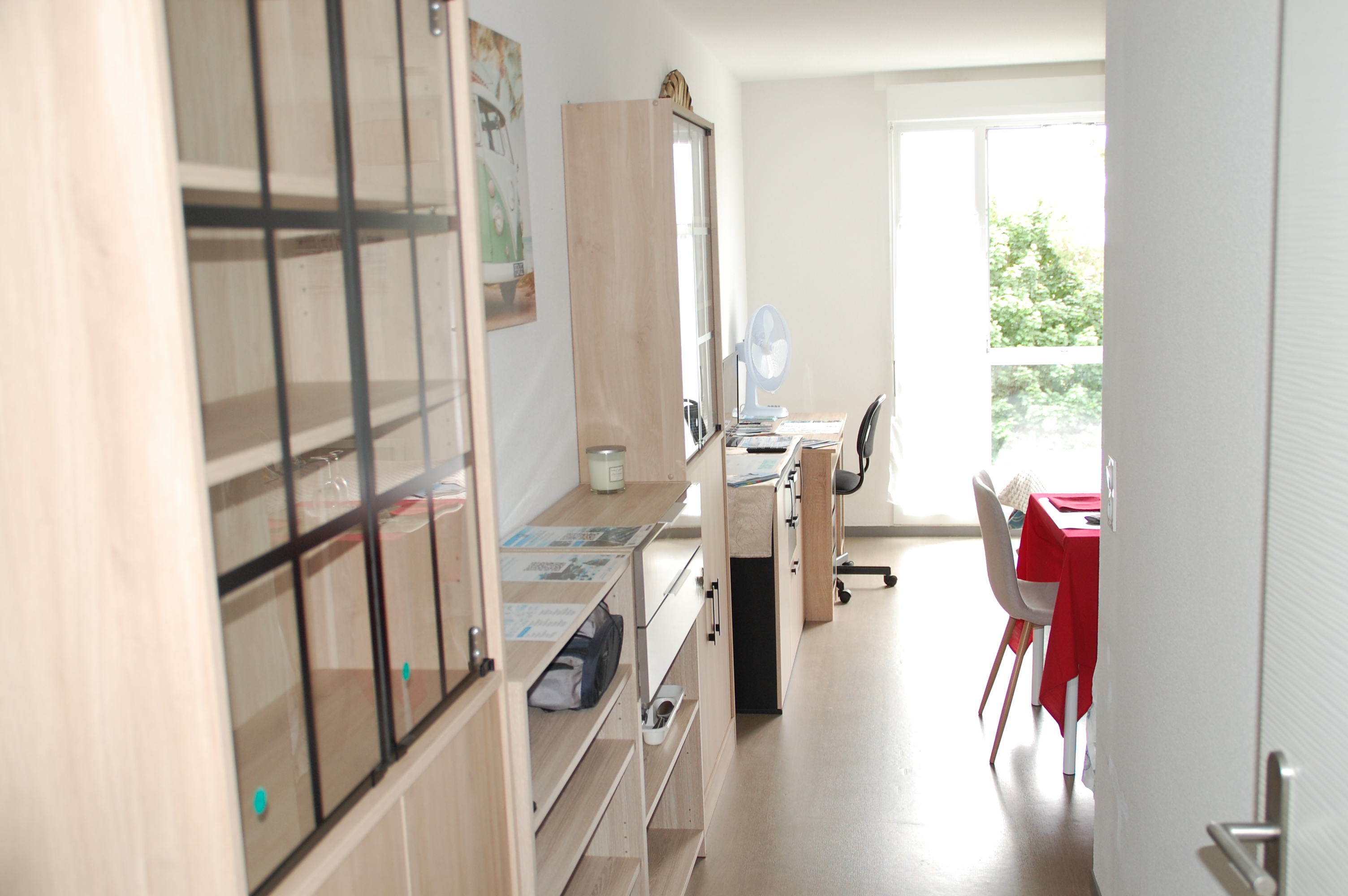 L'entrée du studio.