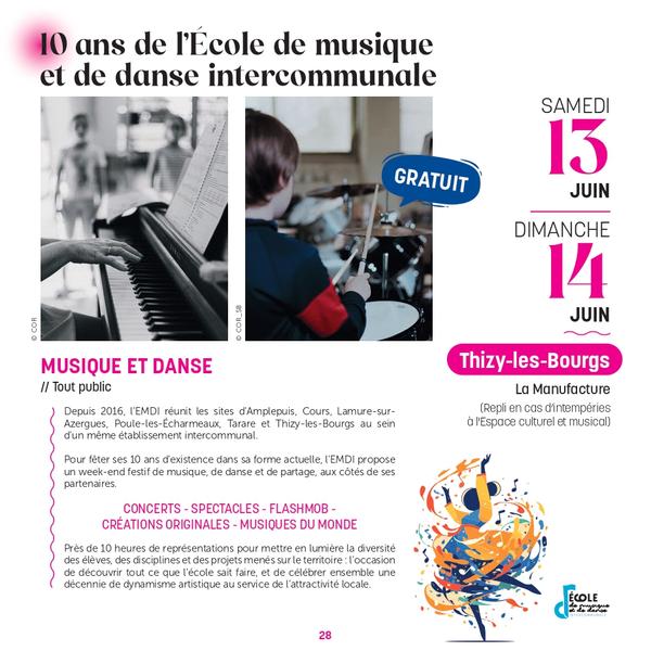10 ans de l’École de musique et de danse intercommunale