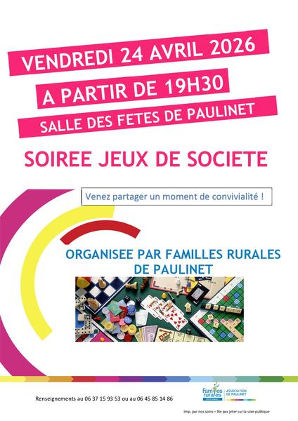 Soirée Jeux de Société
