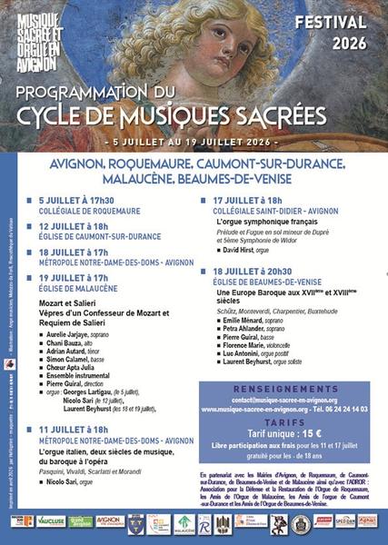 Cycle de musiques sacrées du Festival d&rsquo;Avignon - Avignon