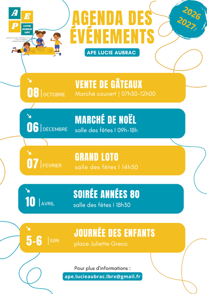 Grand loto de l'APE Lucie Aubrac