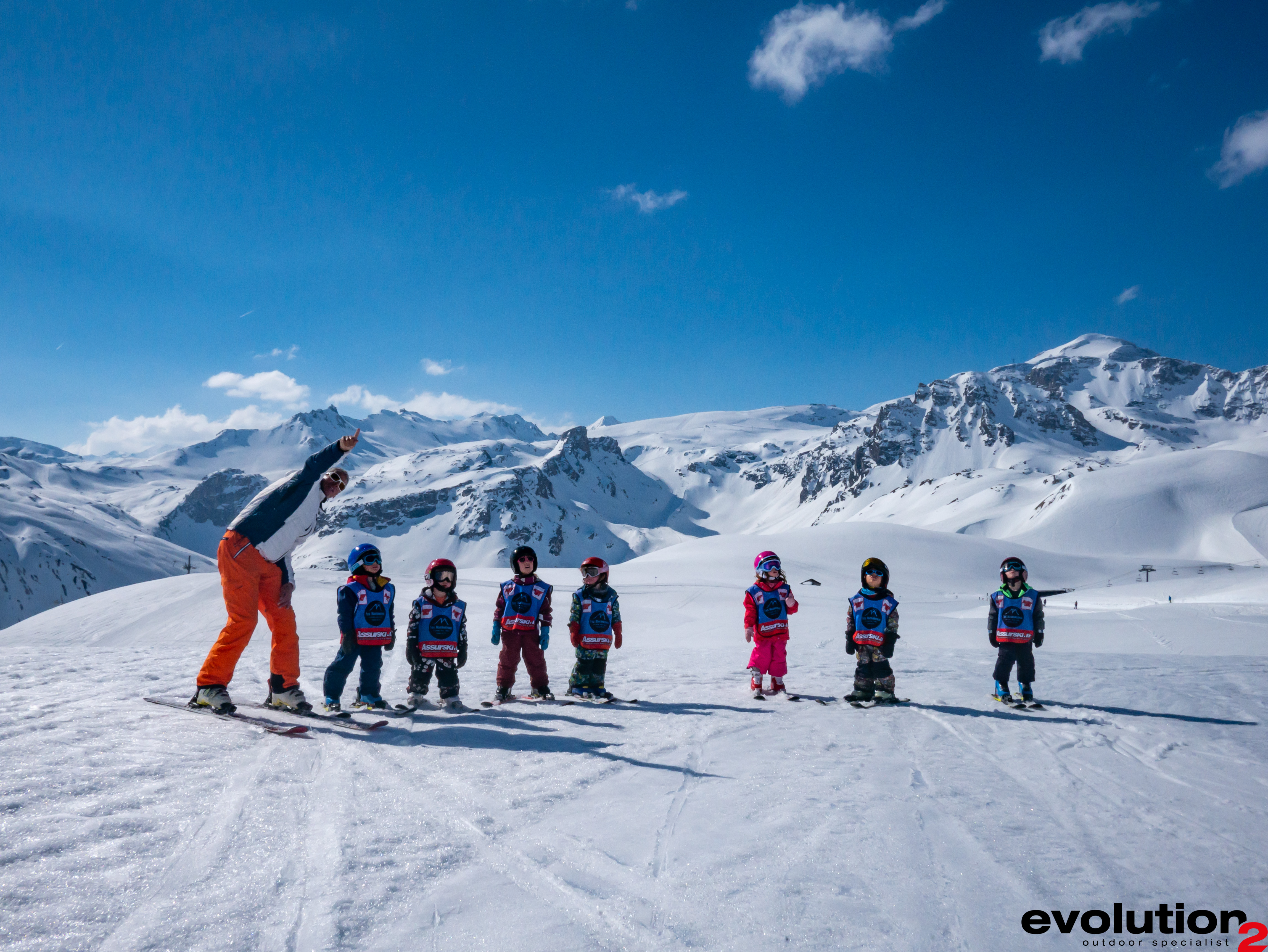 Cours de ski kids neige - Evolution 2 Val d'Isère
