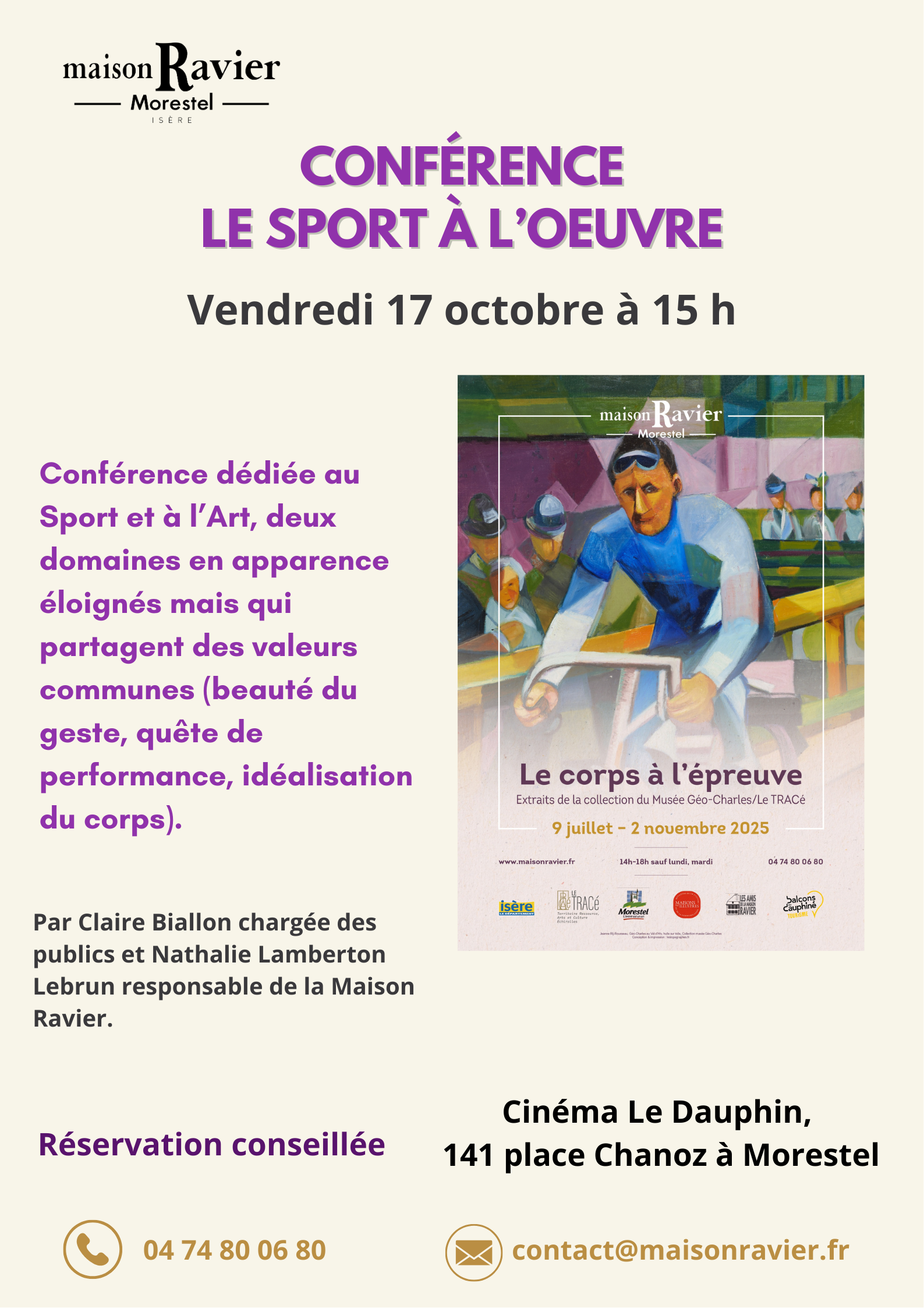 Conférence "Le sport à l'oeuvre"_Morestel