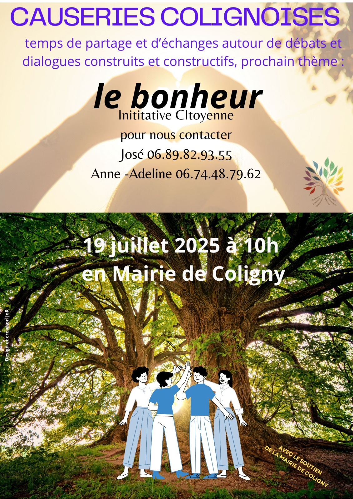 Affiche_Causeries Colignoises - Le Bonheur_Coligny