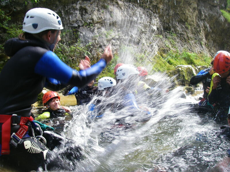 canyoning en groupe
