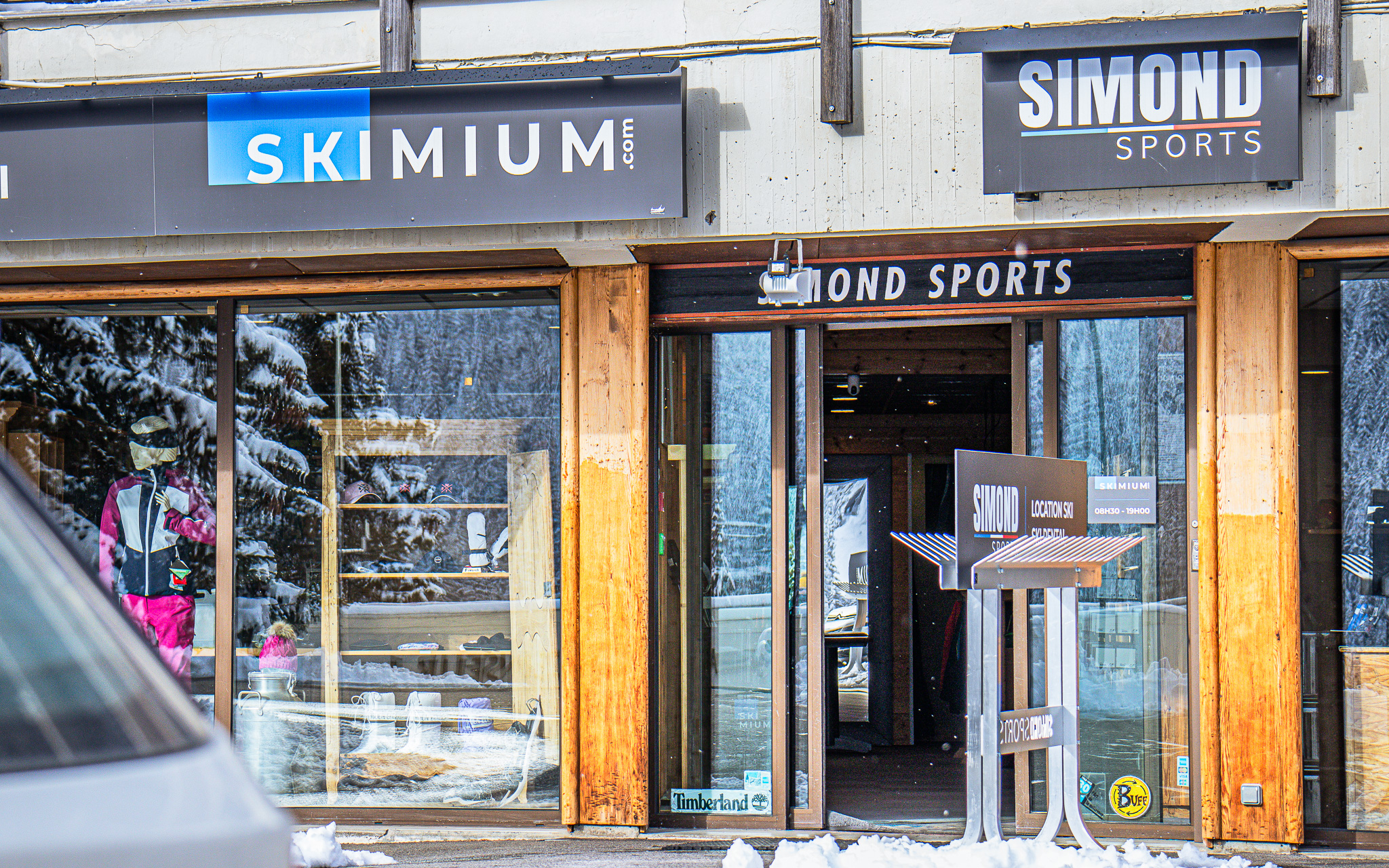 Devanture du magasin à Flaine Forêt