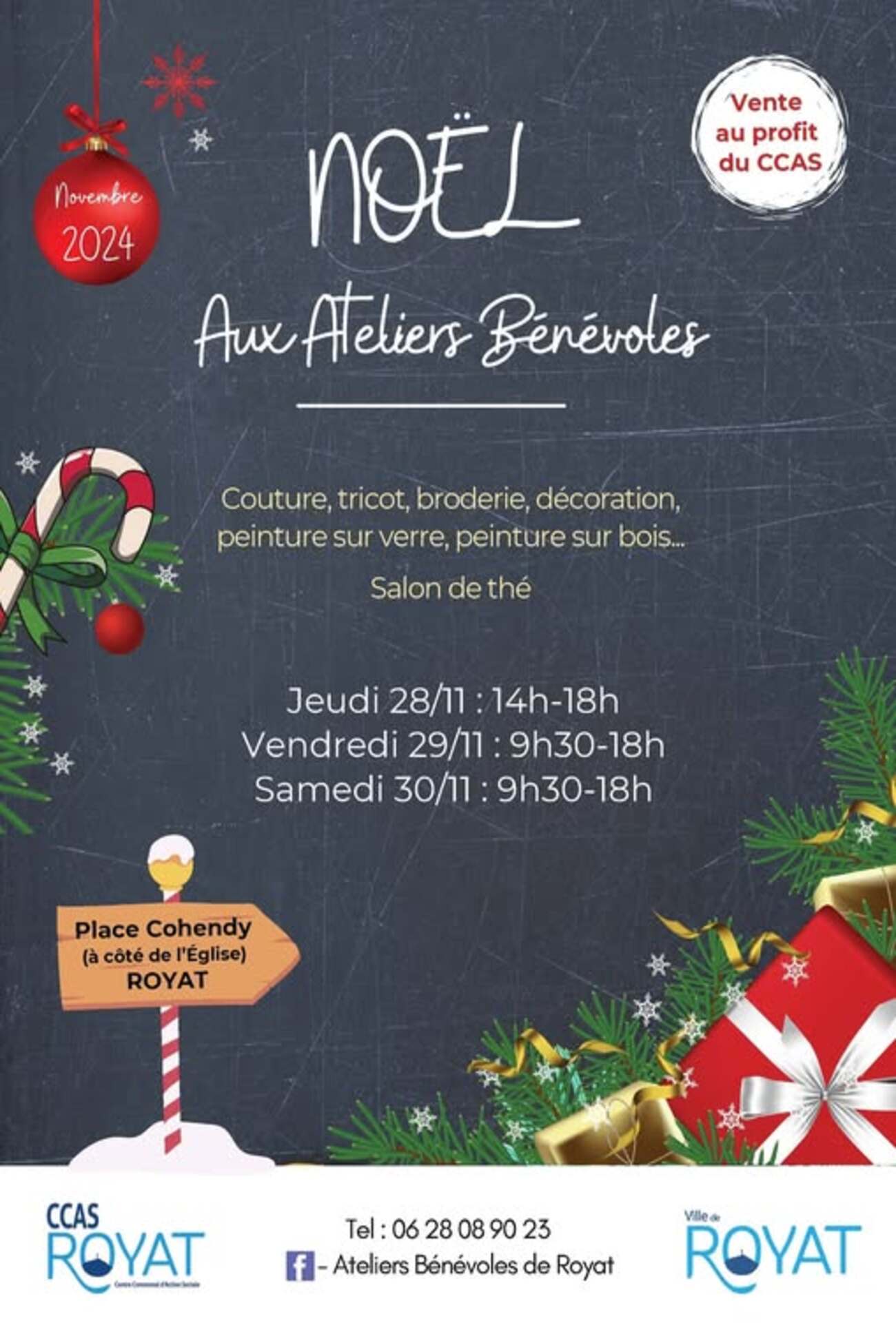 Solidarité : Vente de Noël des ateliers bénévoles | Royat