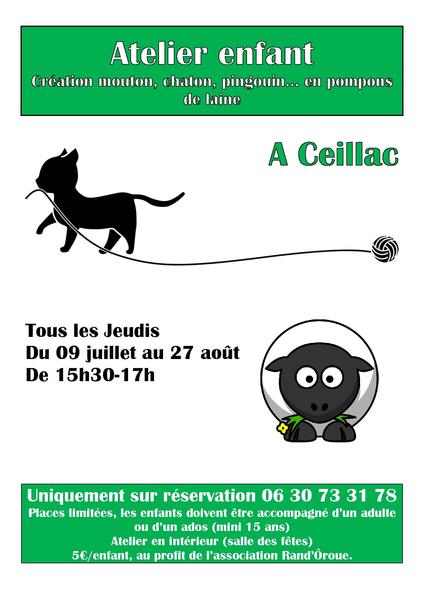 Atelier création d'animaux en pompons de laine