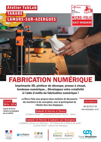 Atelier FabLab : Fabrication numérique