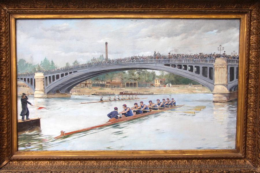 peinture d'aviron sur la Marne 