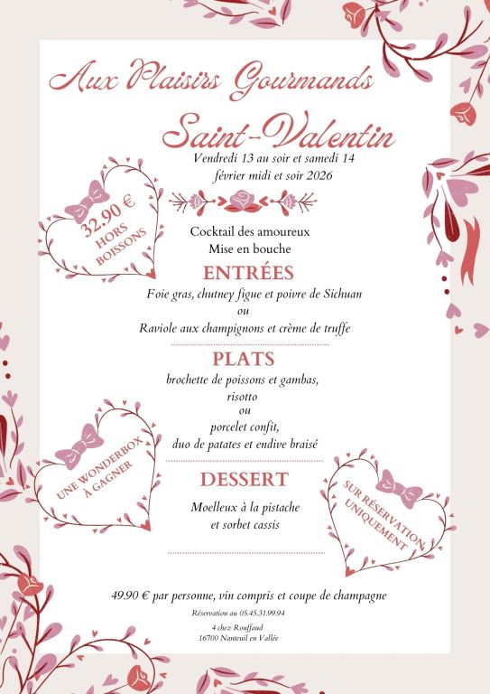 Menu de la St Valentin_Nanteuil-en-Vallée