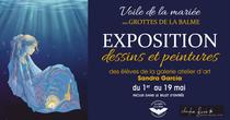 Exposition : voile de la mariée aux grottes de la Balme