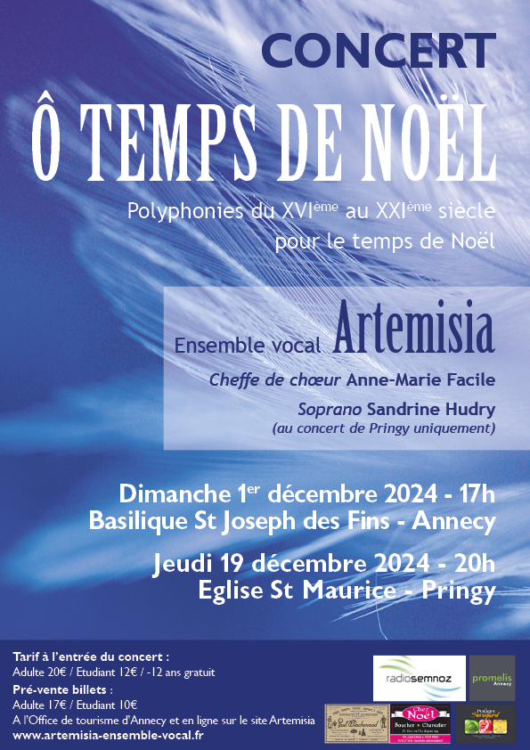 Concert : Ô temps de Noël avec l'ensemble vocal Artemisia