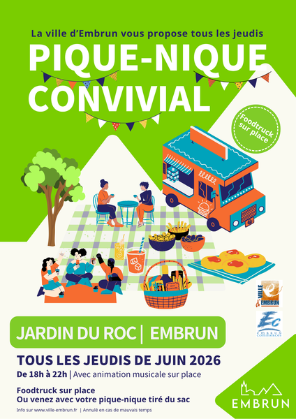 Pique-nique convivial au Jardin du roc