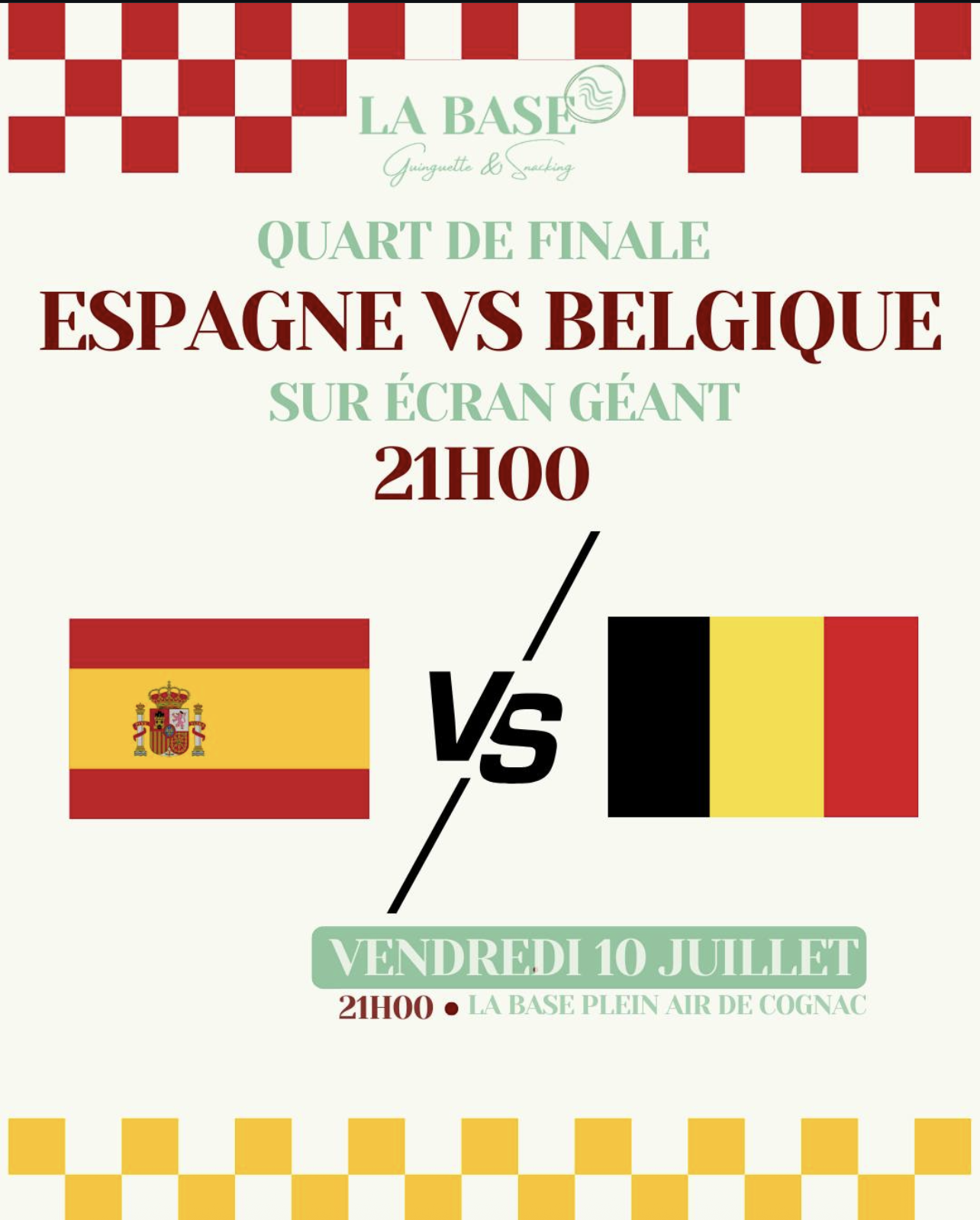 Espagne-Belgique à La Base