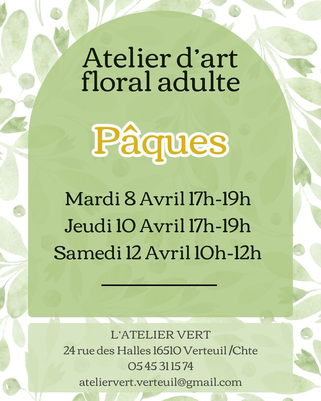 Atelier floral adultes 