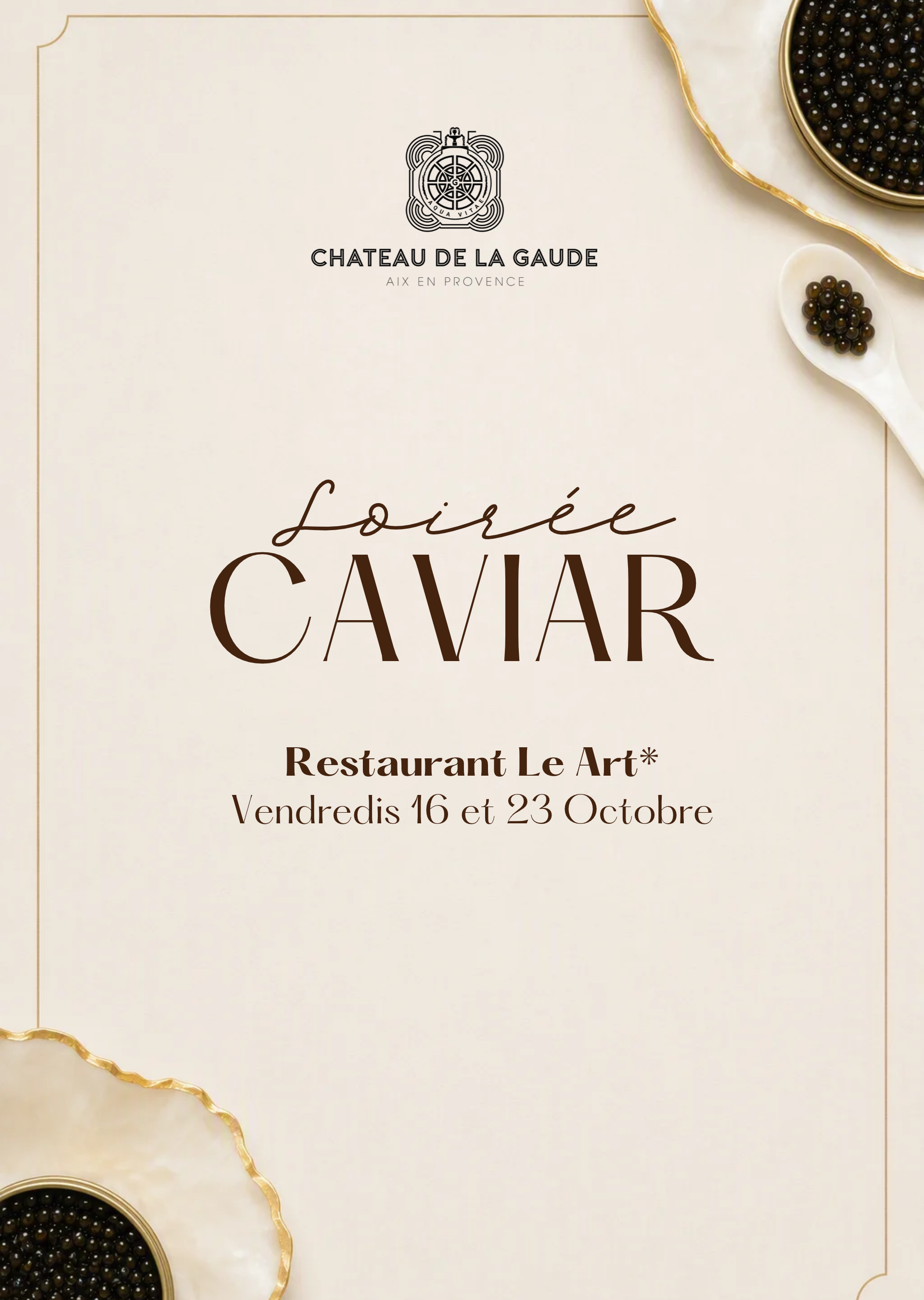 Soirée Caviar au Château de la Gaude