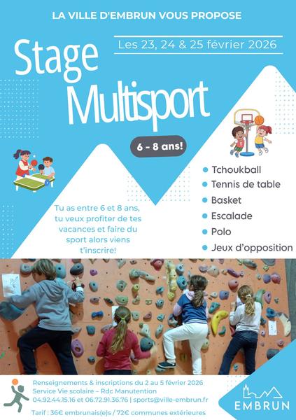 Stage Multisport 6-8 ans_Embrun - © Stage Multisport 6-8 ans_Embrun