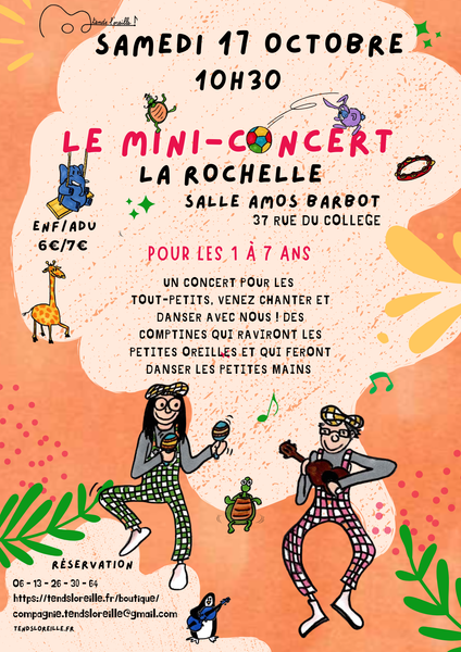 Animation - Le Mini-Concert pour les 1 - 7 ans