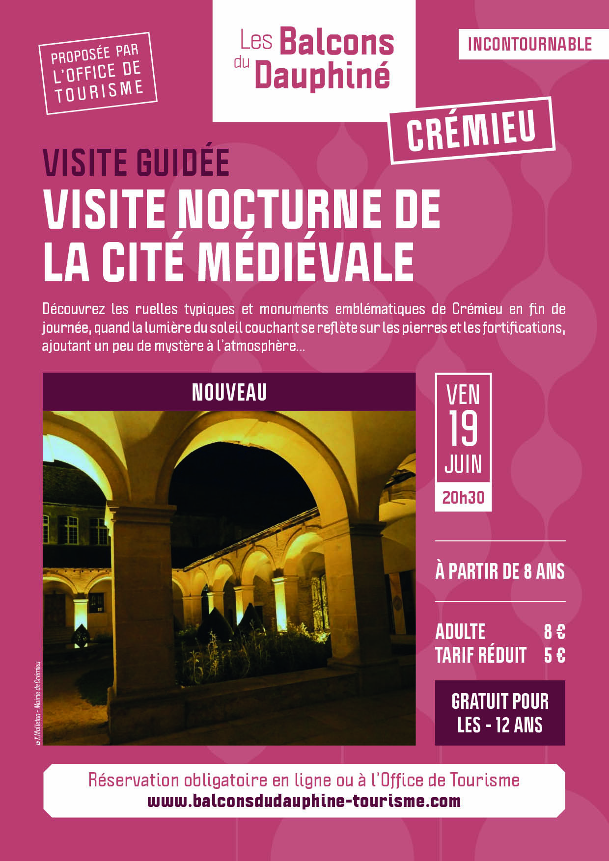 Visite guidée nocturne de la cité médiévale de Crémieu
