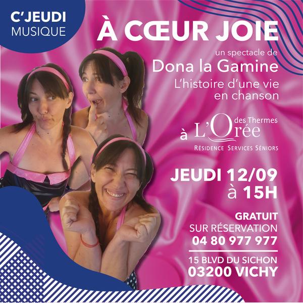 Spectacle : A cœur joie ! L'histoire d'une vie en chanson