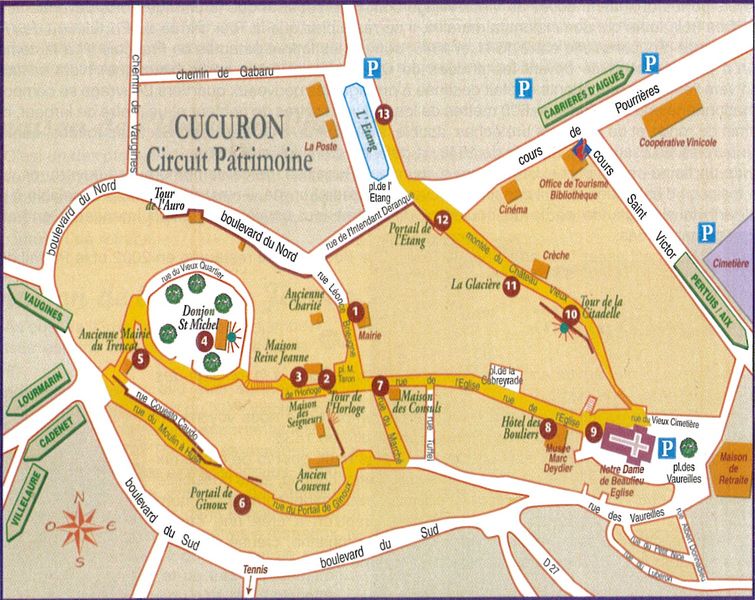 Cucuron plan touristique