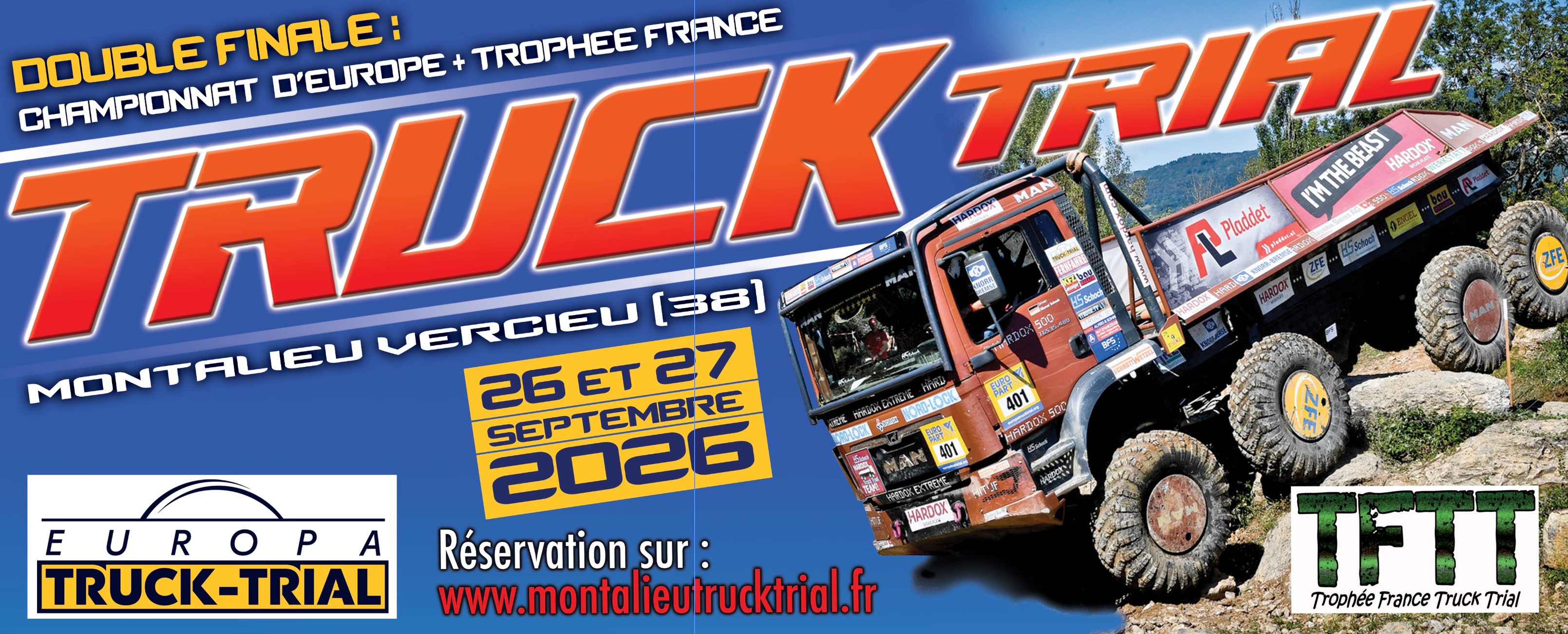 Double finale de truck trial à Montalieu