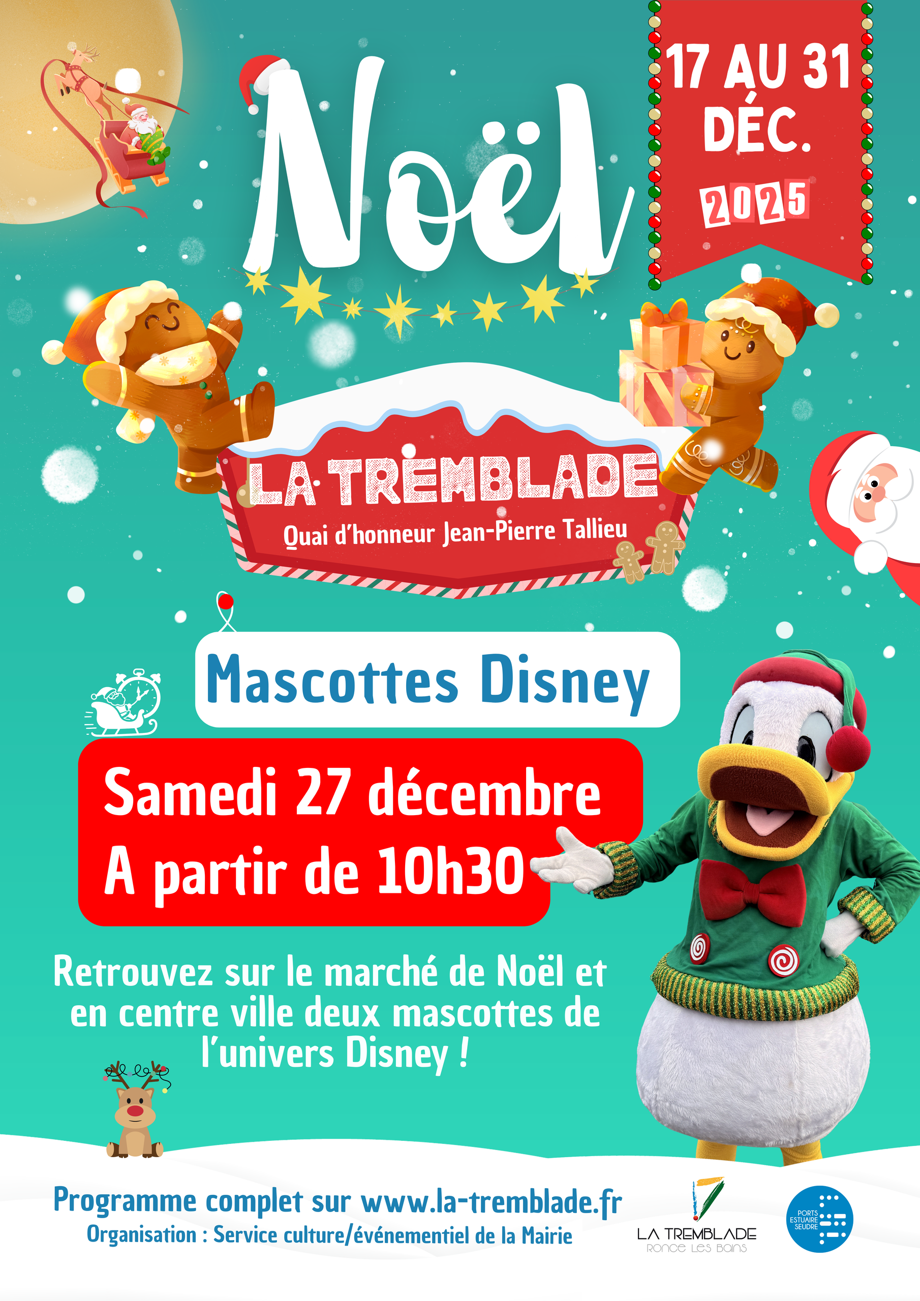Festivités de Noël - Mascottes Disney