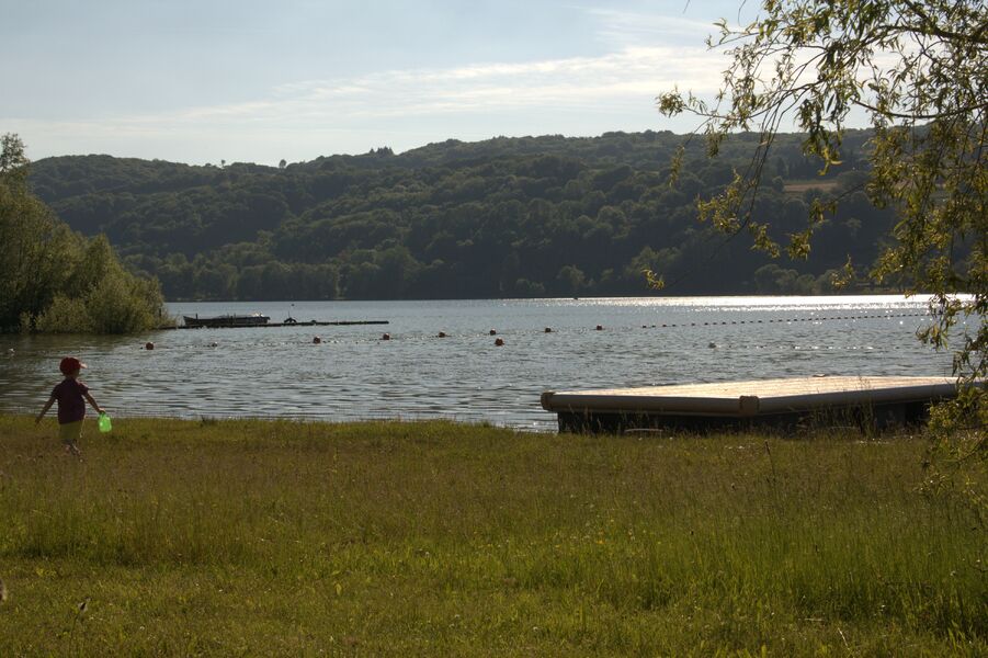 Grande plage en herbe