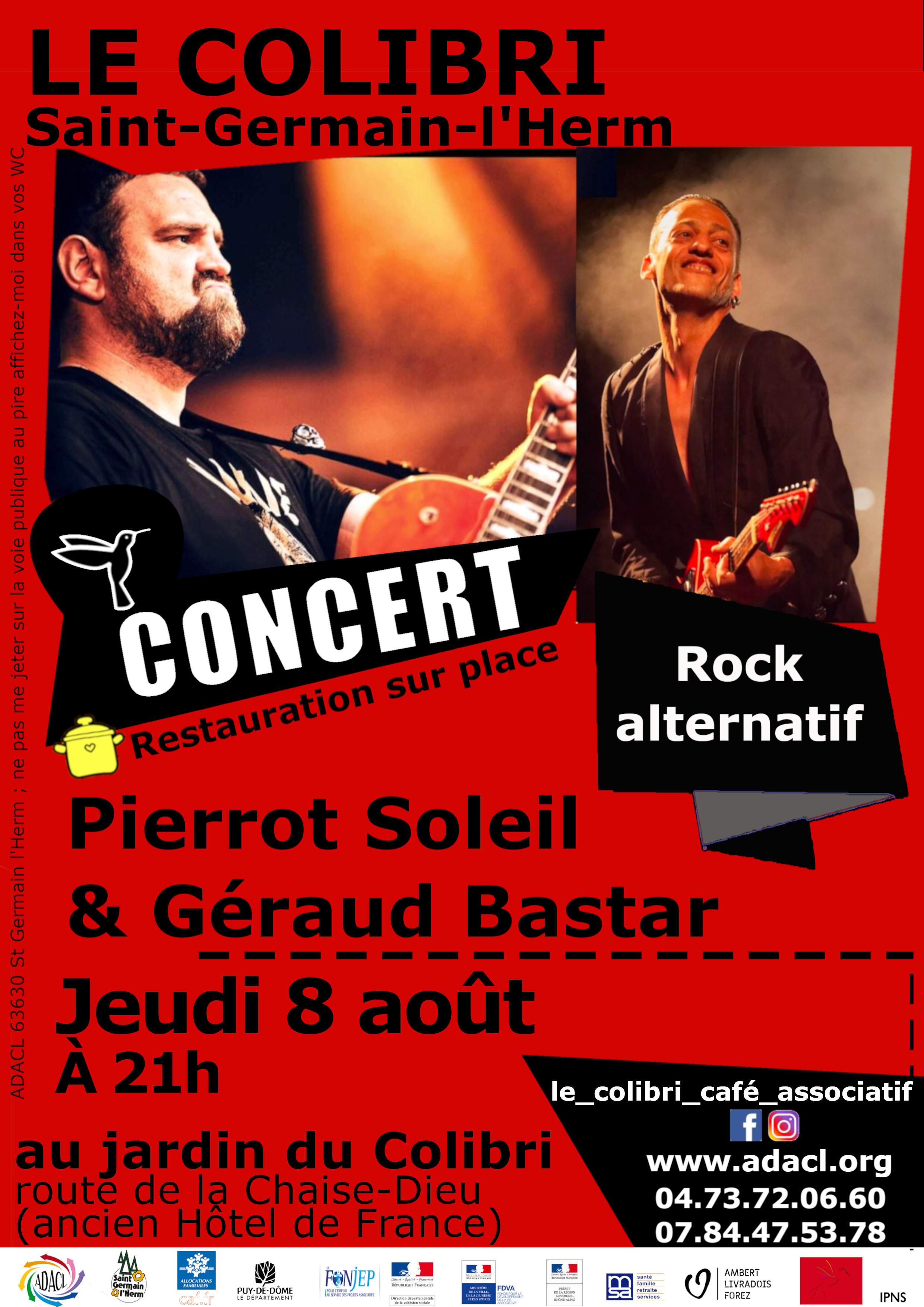 Concert – Pierrot Soleil et Géraud Bastar // Saint-Germain-L’Herm