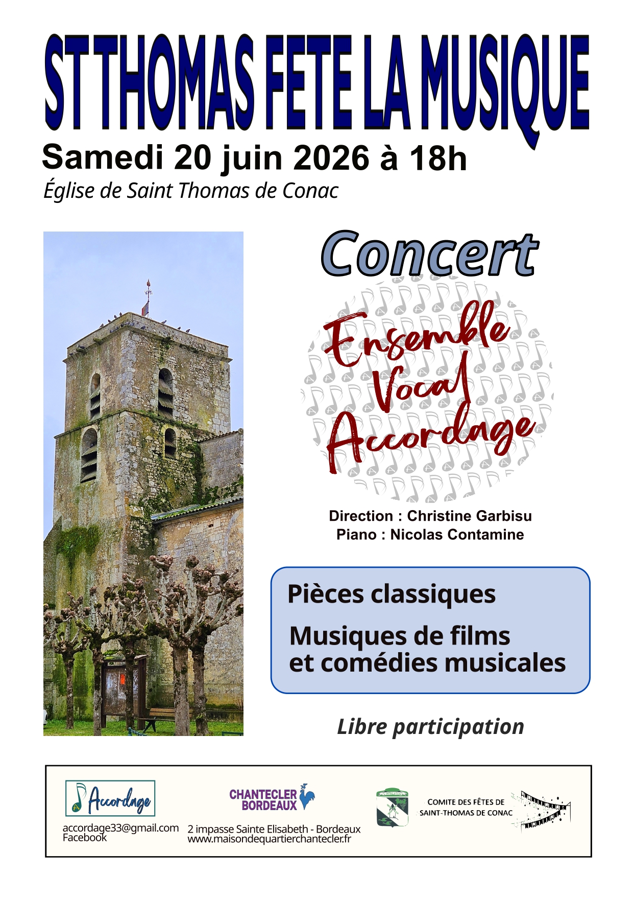 Saint-Thomas fête la musique - Concert de l'ensemble vocal Accordage