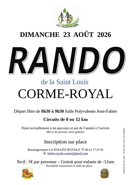 Randonnée de la Saint-Louis à Corme-Royal