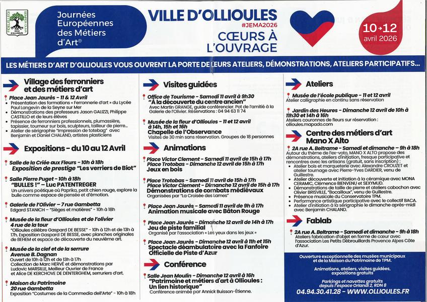 Journées Européennes des Métiers d'Art - JEMA_Ollioules