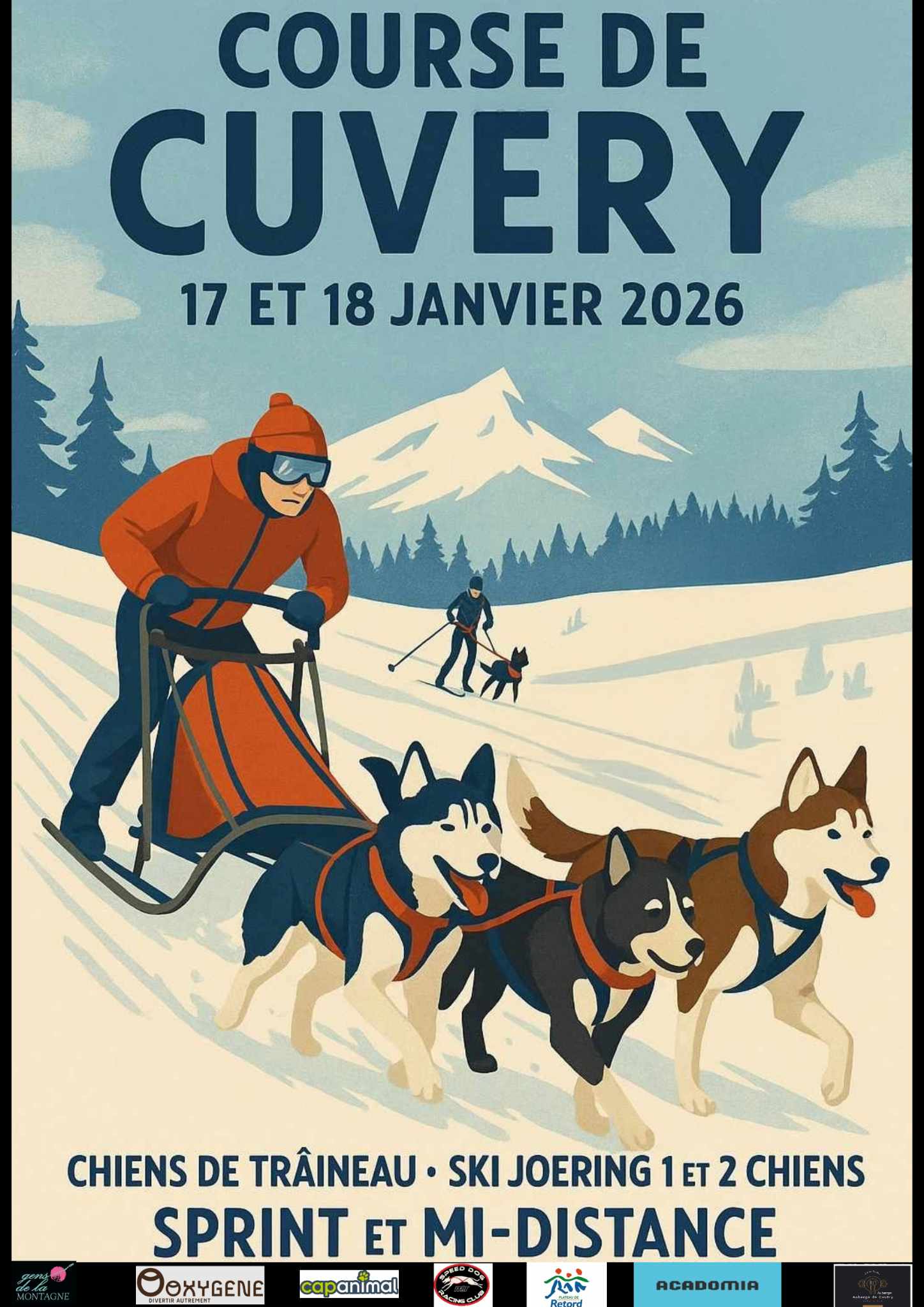 Course de Cuv�ry : ski-joring, tra�neau sprint et mid