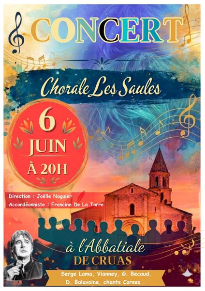 Concert : Chorale Les Saules_Cruas