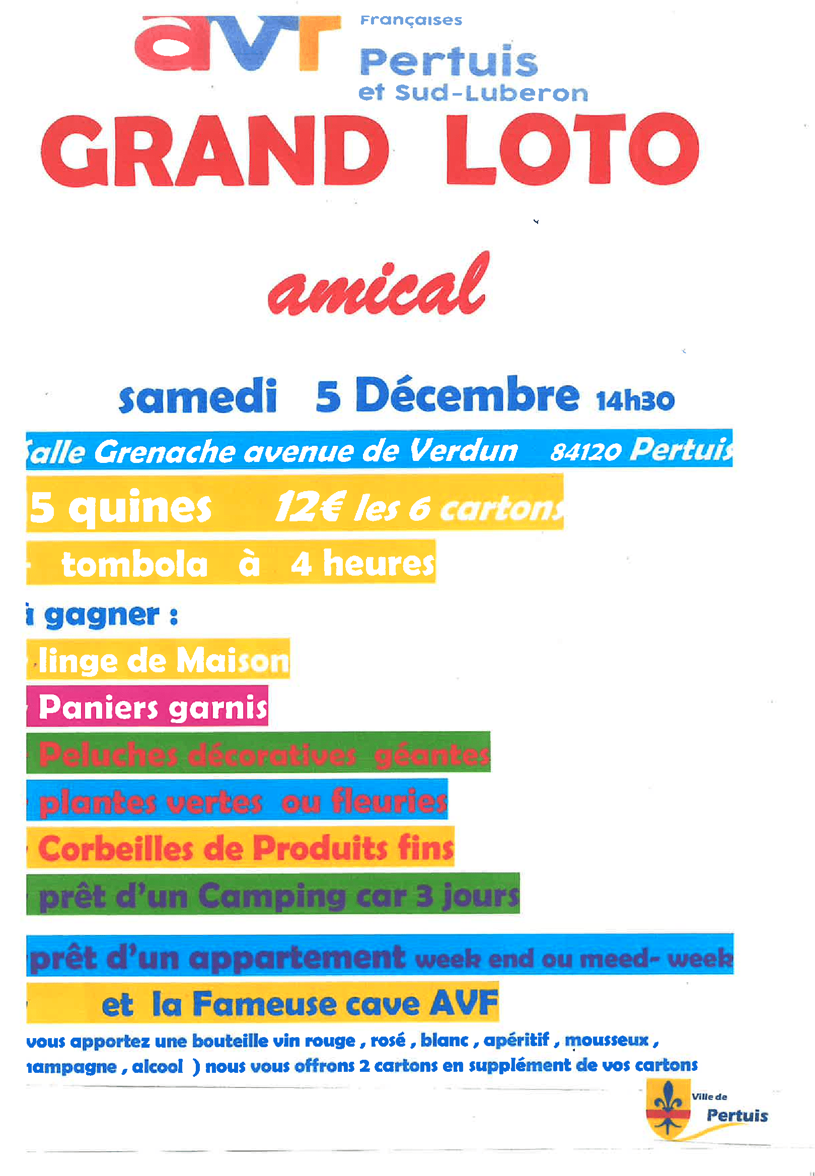 Grand loto des AVF Pertuis