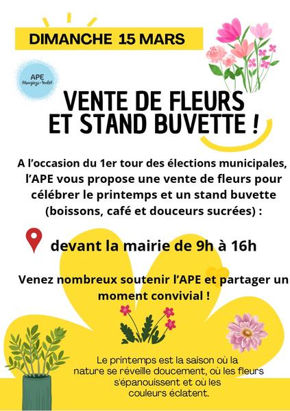 Vente de fleurs et buvette de l'APE