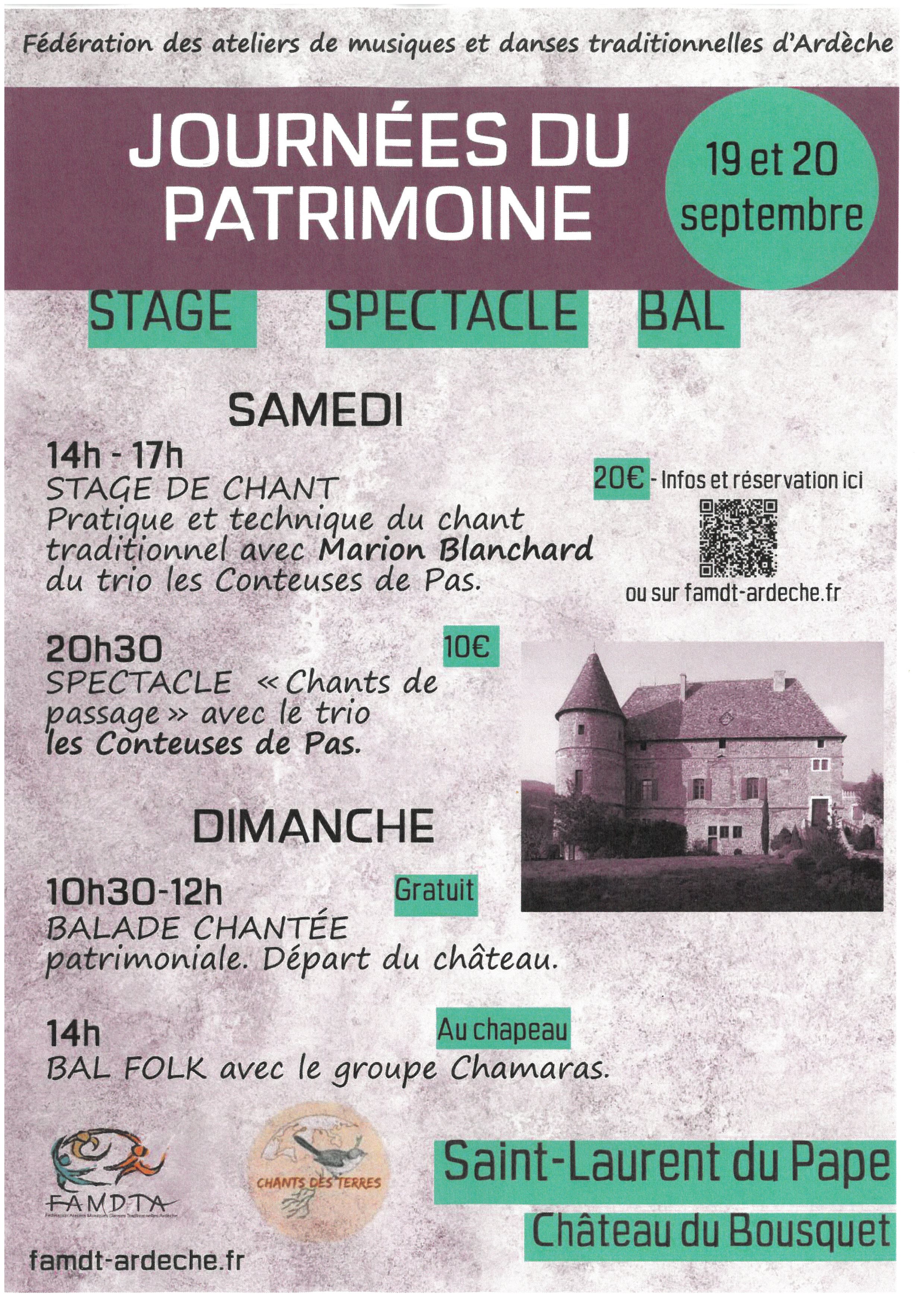 Journées du Patrimoine : Stage de chant_Saint-Laurent-du-Pape