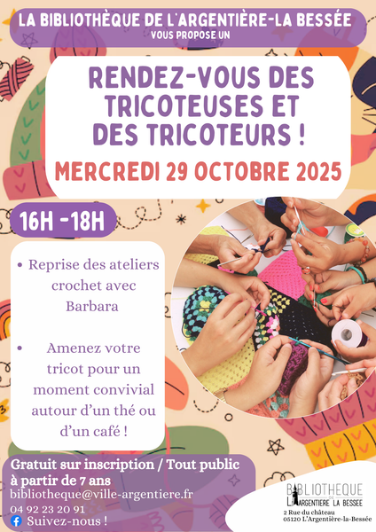 Rendez-vous des tricoteurs et tricoteuses_L'Argentière-la-Bessée