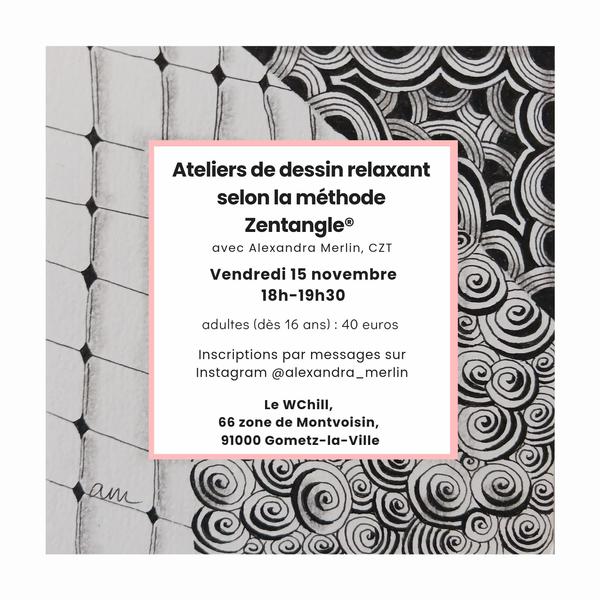 Atelier de dessin relaxant selon la méthode ZENTANGLE