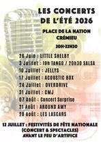 Concerts de l'été place de la Nation à Crémieu