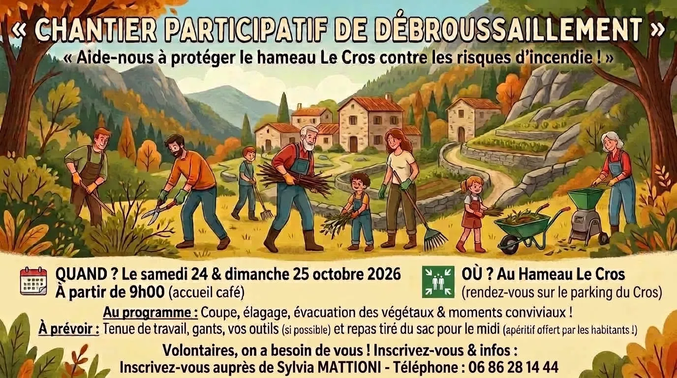 Chantier Débroussaillement Le Cros