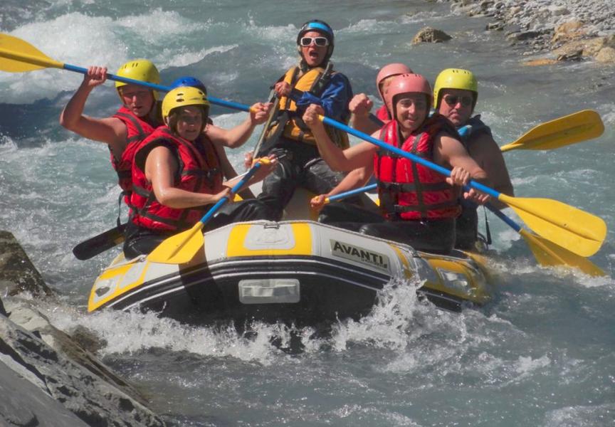 Canoë rafting avec la Maison des guides de Val Cenis