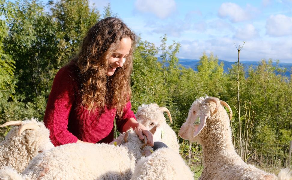 Claire Haderer et ses chèvres