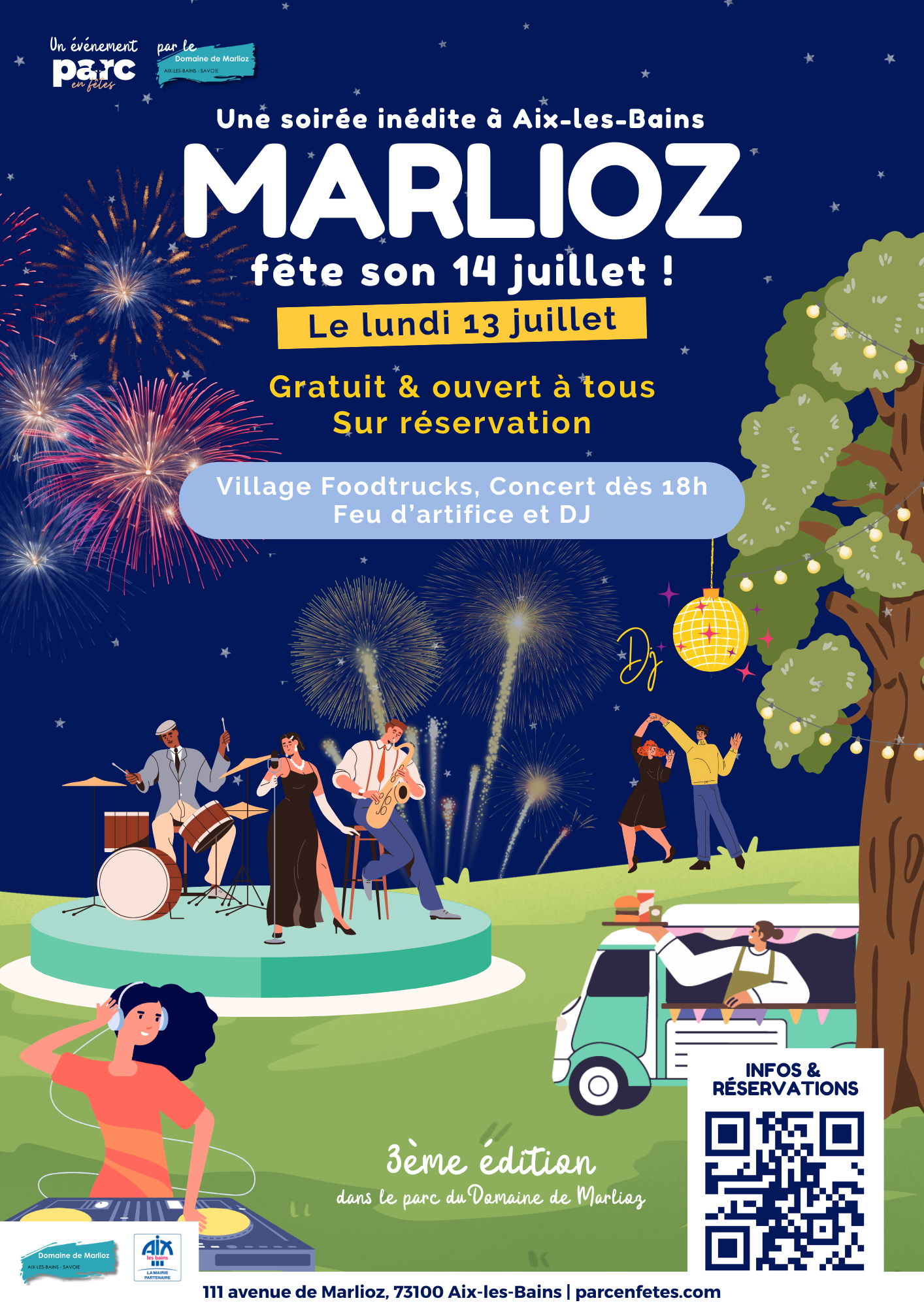 Marlioz fête son 14 juillet, le 13 juillet 2026