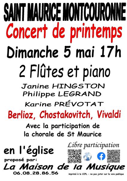 Concert de Printemps pour 2 Flûtes et piano