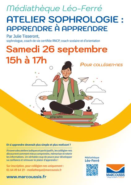 Atelier de sophrologie pour collégien·nes - Apprendre à appendre