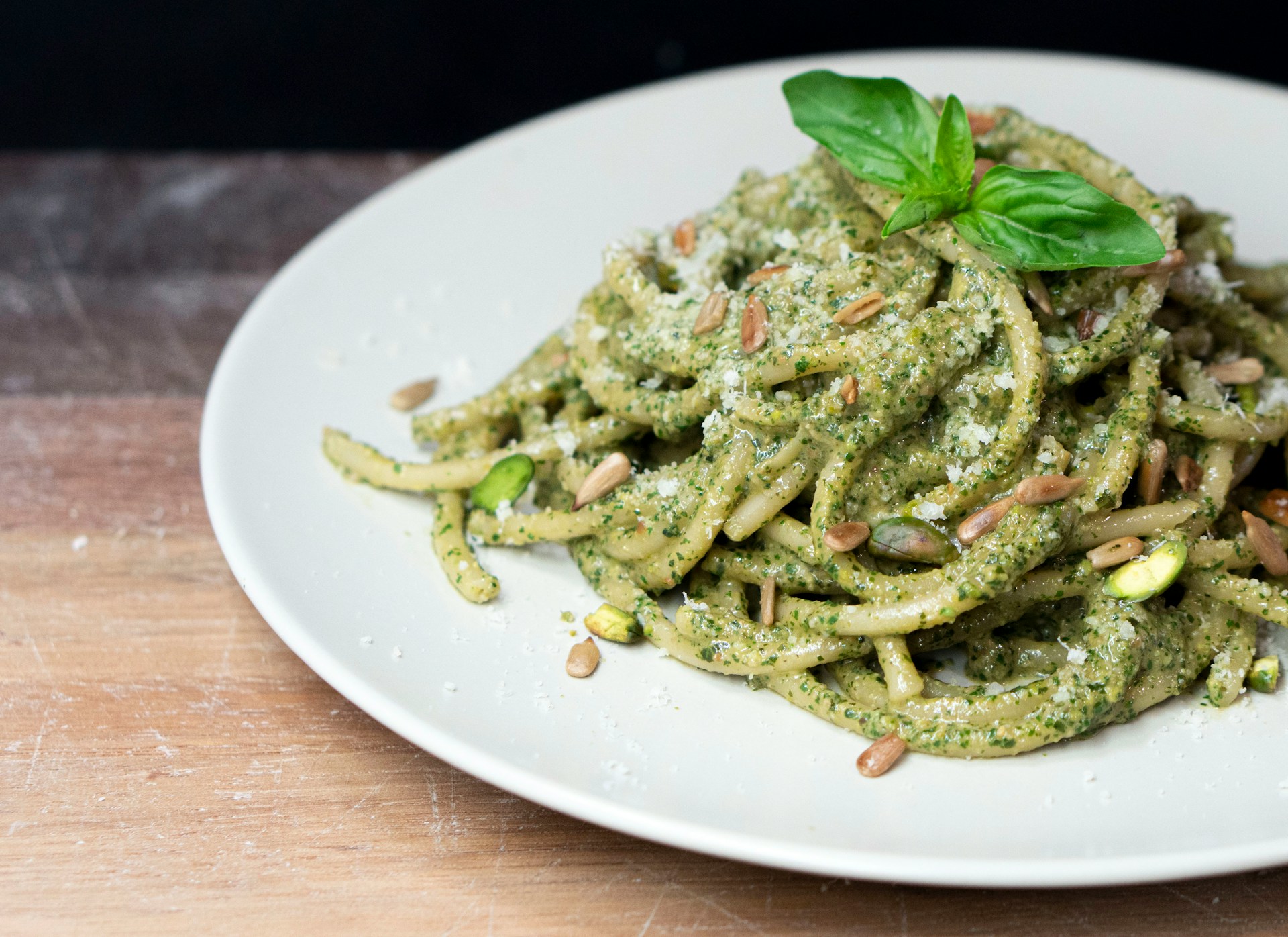 tagliatelles pesto